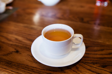 Cup of tea on the table