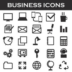 office and business icon set