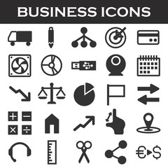 office and business icon set
