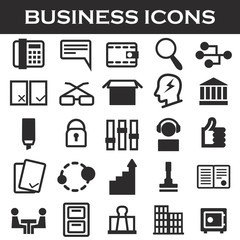 office and business icon set