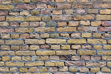alte verfallen Ziegelsteinmauer Backstein Hintergrund 