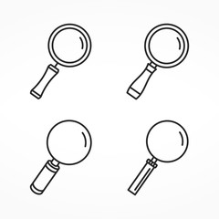 Magnifying Glass Line Icons