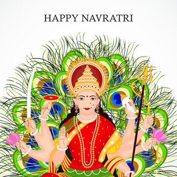  illustration Navratri or Happy Diwali festival.