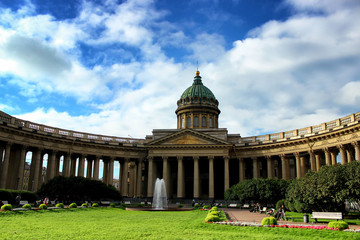 Obraz premium Kazan Cathedral church closeup, St. Petersburg, Russia
