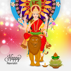 illustration Navratri or Happy Diwali festival.