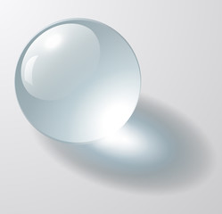 Background with transparent glass sphere