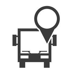 stop bus location pin vector illustration design
