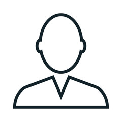 avatar man silhoutte. person male user. vector illustration