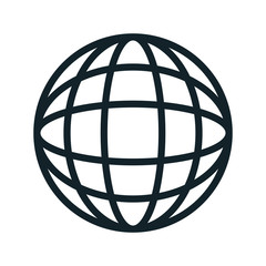 global sphere. network international connection. vector illustration