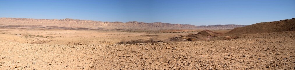Wide angle panorama of Desert landscape
