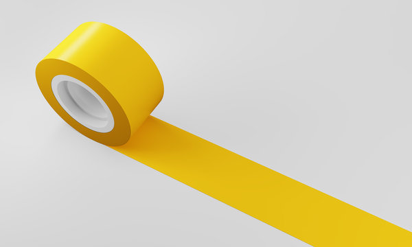 Yellow tape of insulating tape