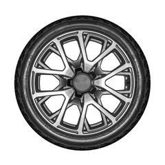 Car wheel isolated.
