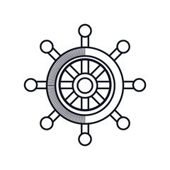 boat sail rudder. ocean nautical symbol. vector illustration