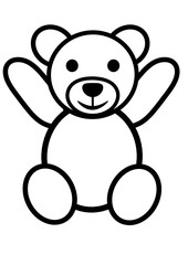 Jubelnder Teddybär Zeichnung