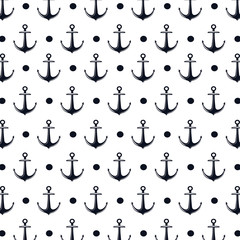 navy metal anchor marine background. ocean equipment. vector illustration