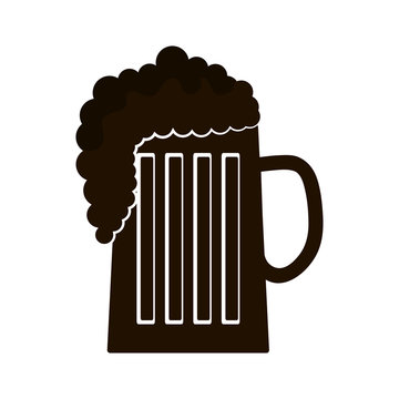 recommend clip art: beer mug drink with foam. beverage alcohol. silhouette vector illustration