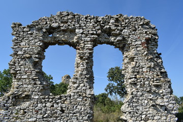 Wall of Csovar castle in Hungary