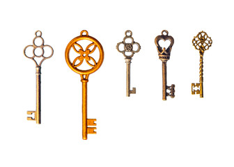 Set of decorative keys