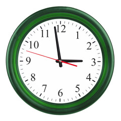 Big green round wall clock