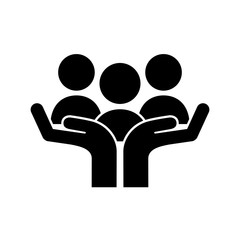 hands human with business icon vector illustration design