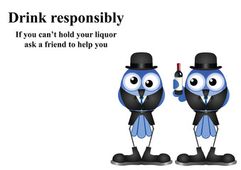 Comical Drink responsibly message 
