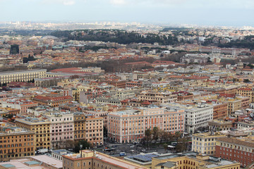 Fototapeta premium View from the cupola of Vatican Saint Peter's Cathedral 