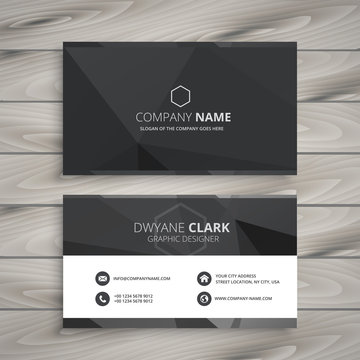 black business card design