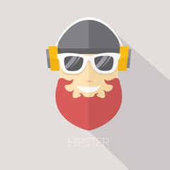 vector hipster man icon. hipster style