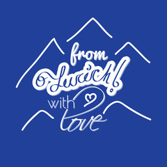 Zurich symbol mountains