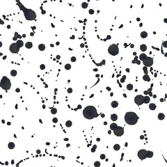 Black stains seamless vector pattern