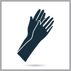 A pair of female gloves icon