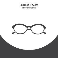 Female vision glasses icon