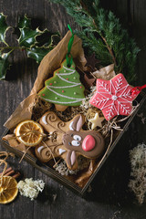 Christmas Handmade patterned gingerbreads