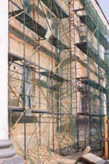 building repairs. scaffolding