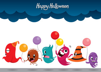 Parade Of Monsters Funny Halloween Party, Mystery, Trick or Treat, Culture, October, Decoration, Fantasy, Night Party