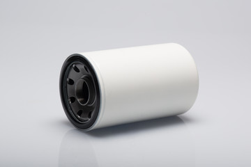 White Oil Filter on the isolated white background