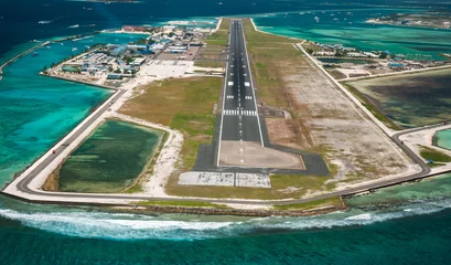 Zelfklevend Fotobehang Luchthaven Maldivische luchthaven