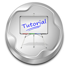 Tutorial Button - 3D illustration