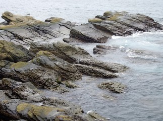Weathered rock closeup at Keelung in the northern coast of Taiwan