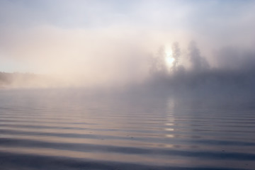Obraz na płótnie Canvas Morning mist water