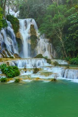 Fotobehang Kuang Si WaterFalls / Kuang Si waterfalls, the most famous waterfalls in Lao. © goldquest