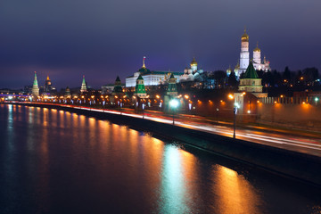 Obraz premium Moscow Kremin night