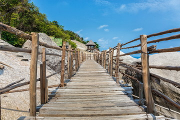 Wooden bridge in Thailand