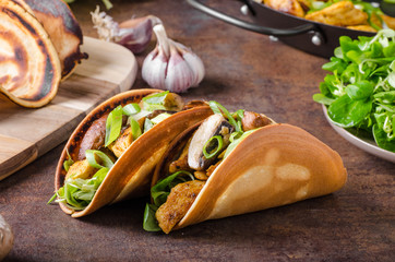 Homemade chicken tacos