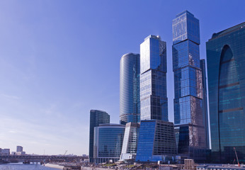 Fototapeta na wymiar Modern office buildings in Moscow