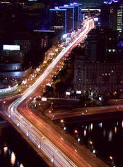 Moscow  night traffic