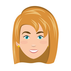 avatar woman smiling cartoon. female person user. vector illustration