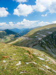 Fototapeta na wymiar transaplina high altitude alpine road romania parang mountains