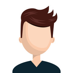 avatar man cartoon. male person user. vector illustration