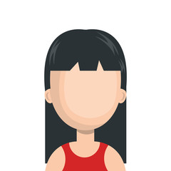 avatar woman cartoon. female person user. vector illustration